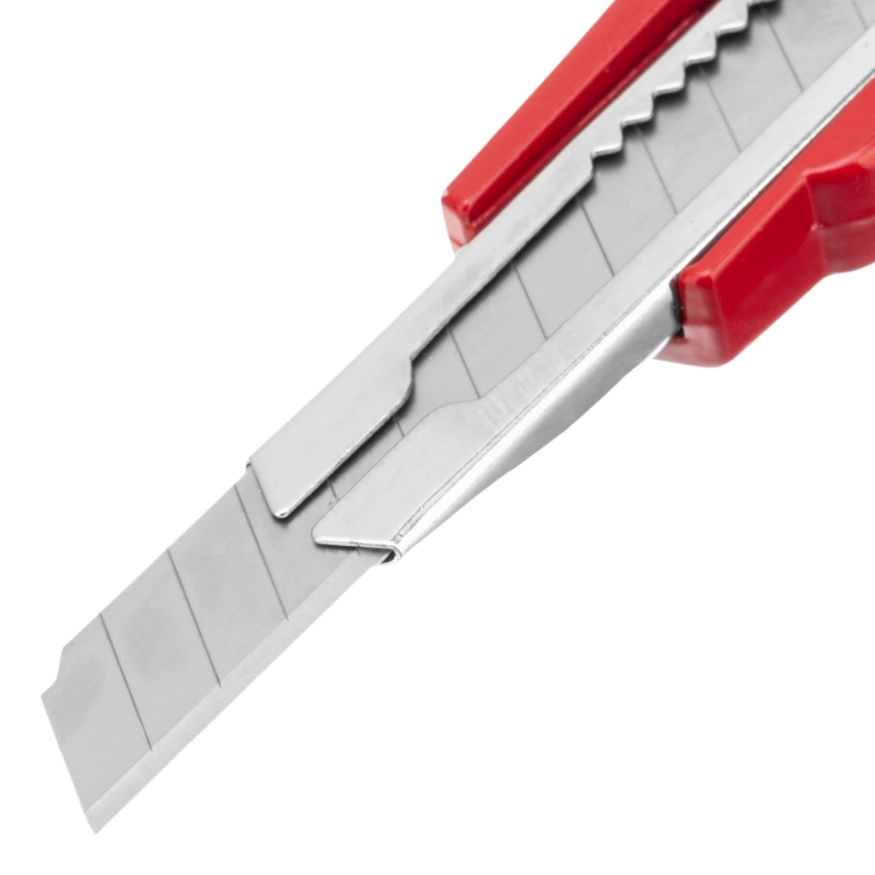 Нож, 9 мм, выдвижное лезвие, металлическая направляющая, эргономичная двухкомпонентная рукоятка Matrix (78937)