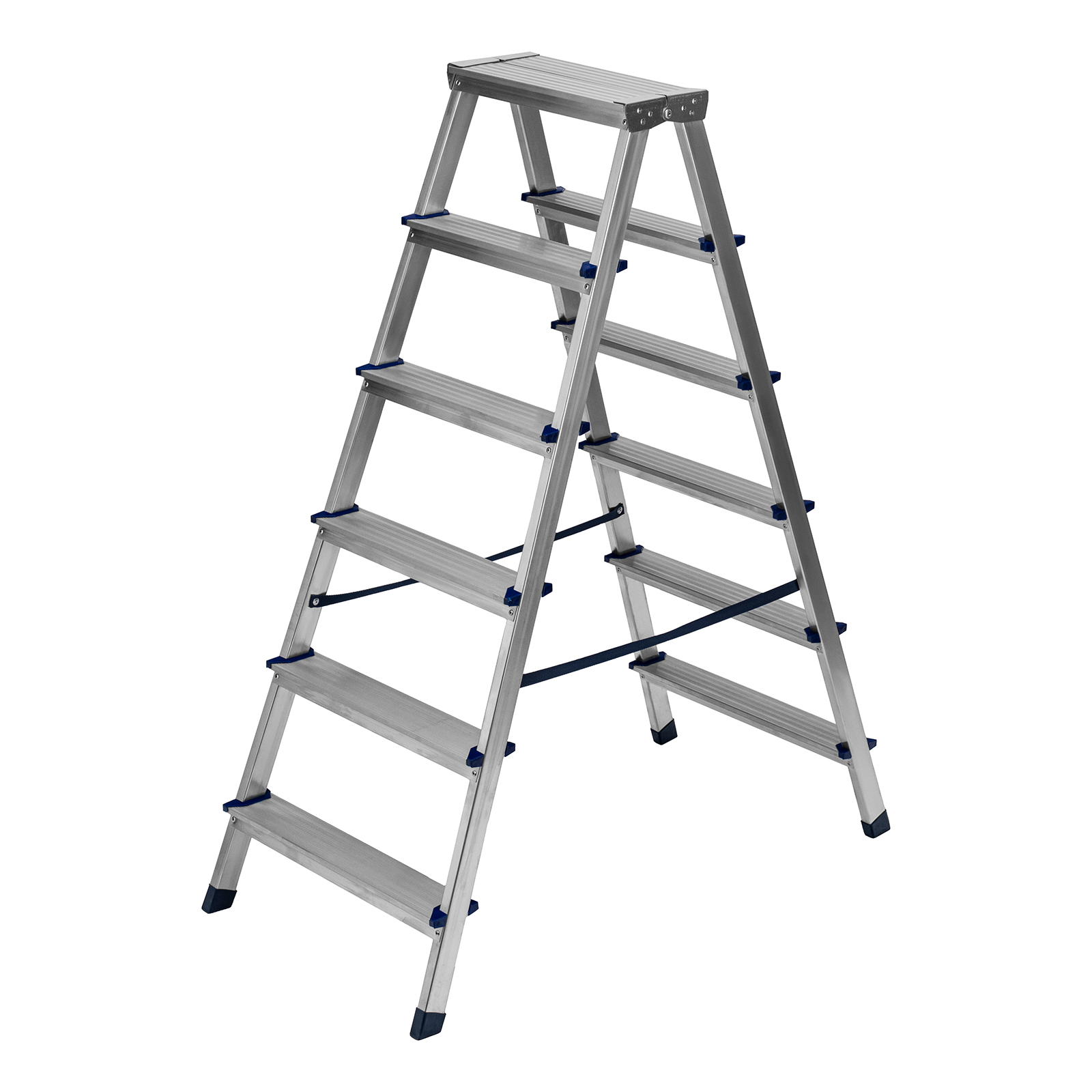 Стремянка двусторонняя 6 ступеней, алюминиевая, Сибртех (97926)