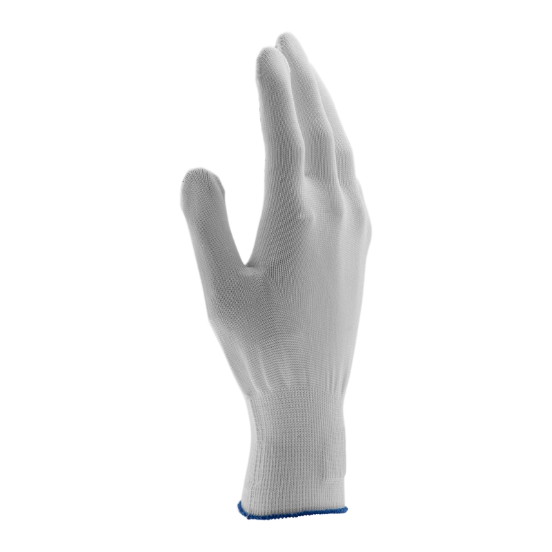 Перчатки Нейлон, ПВХ точка, 13 класс, белые, XL (67847)