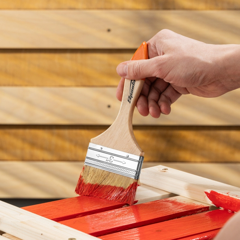 Кисть плоская Slimline 3" (75 мм) натуральная щетина, деревянная ручка Sparta (824405)