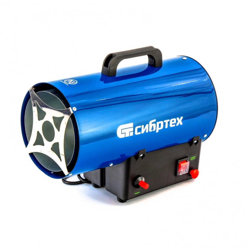 Газовая тепловая пушка СТГ-10, 10 кВт, 300 м3/ч, пропан-бутан Сибртех (96451)