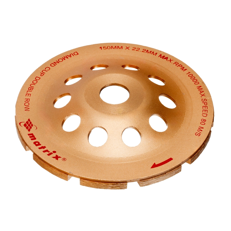Чашка алмазная зачистная, 150 мм, двухрядная Matrix (72996)