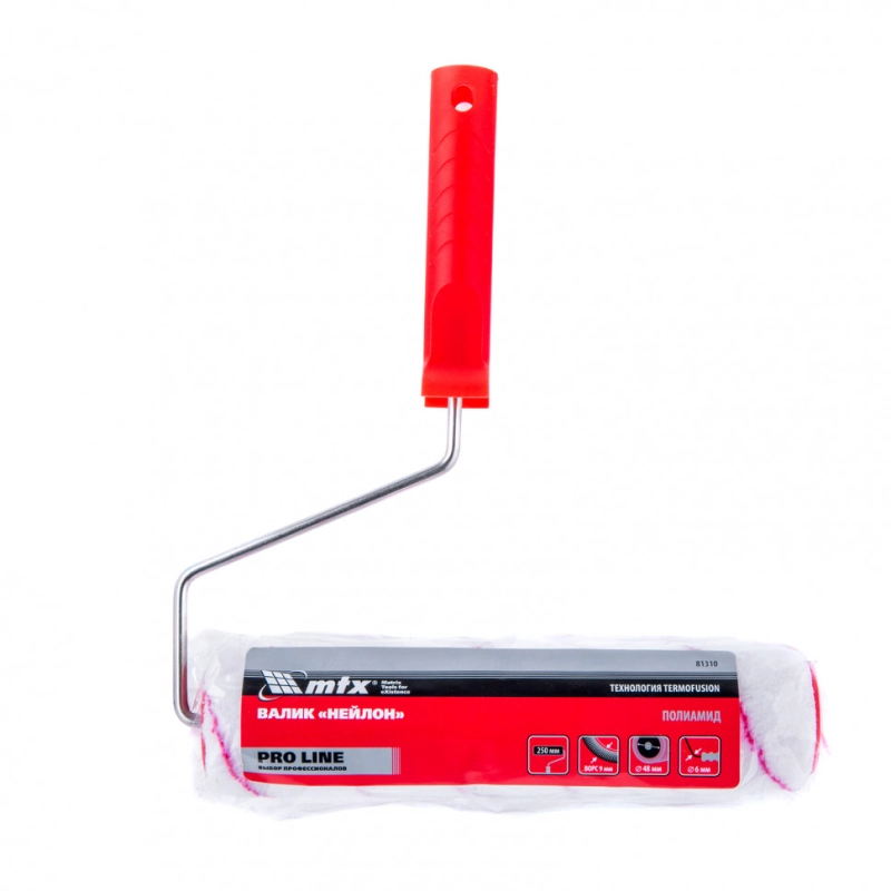 Валик "Нейлон" Pro, 250 мм, ворс 9 мм, D 48 мм, D ручки 6 мм, полиамид (81310)