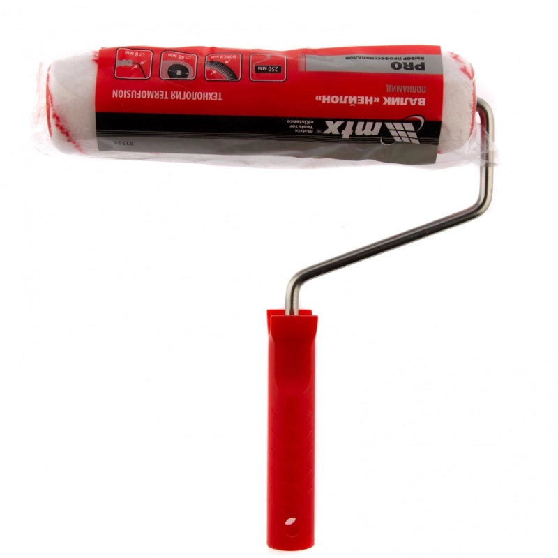 Валик "Нейлон" Pro, 250 мм, ворс 9 мм, D 48 мм, D ручки 8 мм, полиамид MTX (81359)