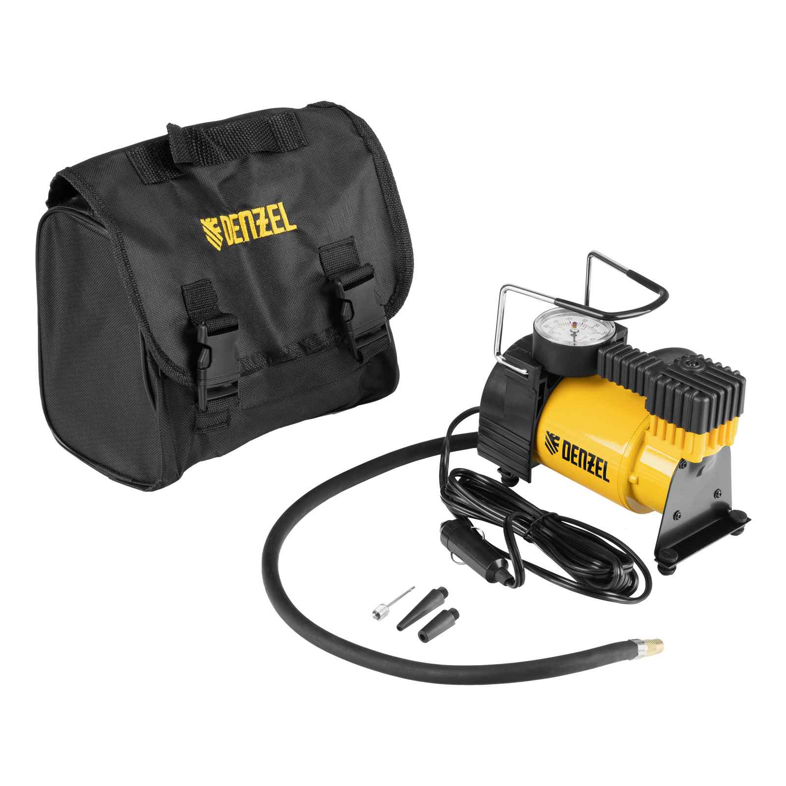 Компрессор автомобильный DС-20,12 В, 7 атм, 35 л/мин Denzel (58054)