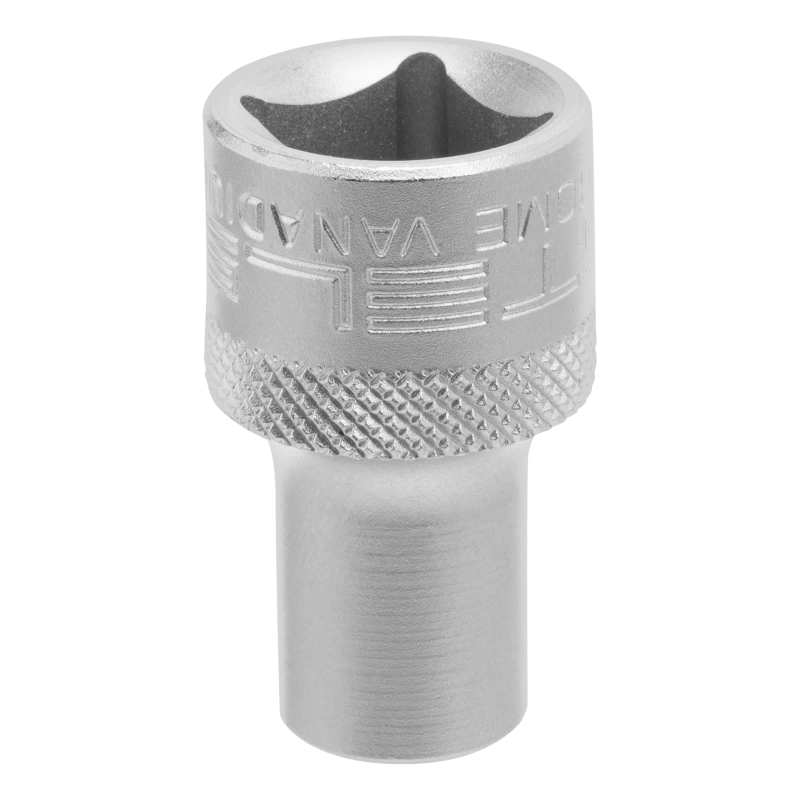 Головка торцевая, 9 мм, двенадцатигранная, CrV, под квадрат 1/2, хромированная Stels (13649)