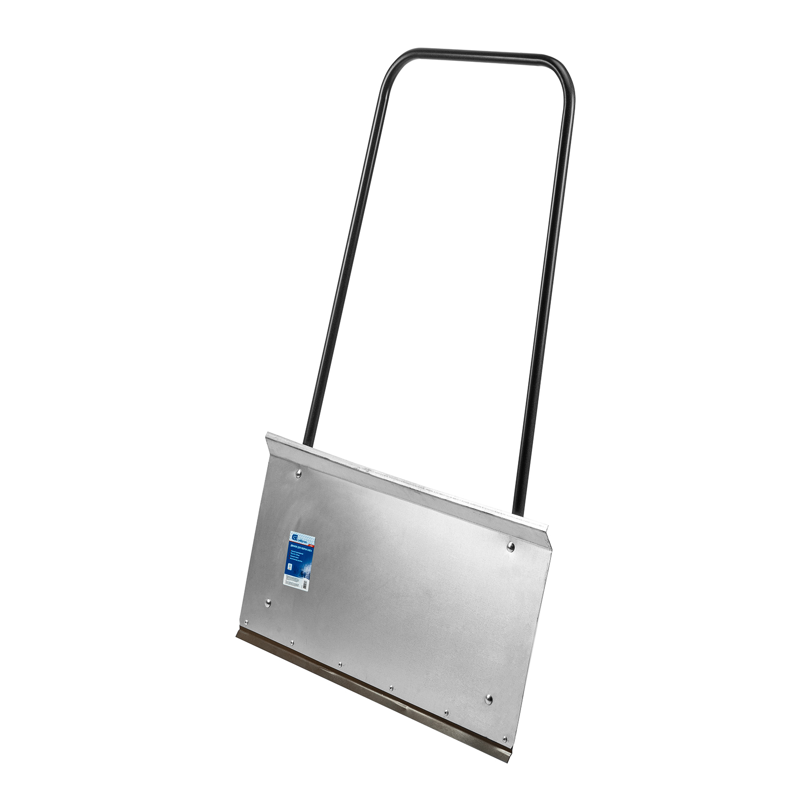 Движок для уборки снега, стальной, оцинкованный, 750 х 410 х 1100 мм, стальная рукоятка, Сибртех (61520)