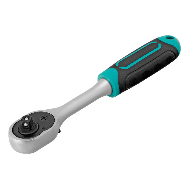 Набор торцевых головок, 1/4", головки 4 - 13 мм, с трещот. ключом, CrV,11 предметов Stels (14125)