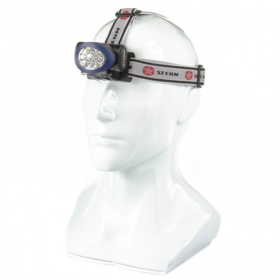 Фонарь наголовный, светодиодный, 3 режим, 10 Led, 3 х ААА Stern (90562)