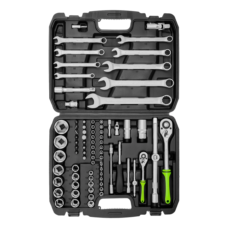 Набор инструмента, 1/2", 1/4", пластиковый кейс, 83 предмета Сибртех (13500)