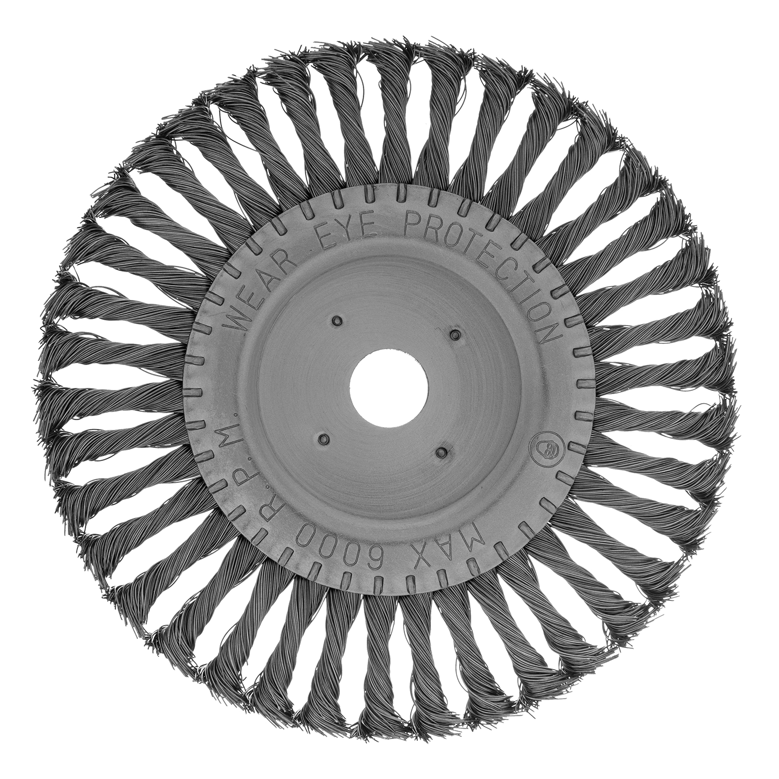 Щетка для УШМ, 200 мм, посадка 22.2 мм, плоская, крученая проволока 0.5 мм Сибртех (746387)
