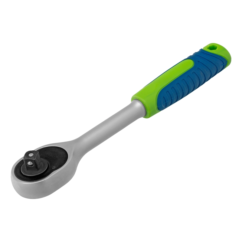 Ключ-трещотка 3/8", 45 зубьев, с быстрым сбросом, матовый хром Сибртех (14022)