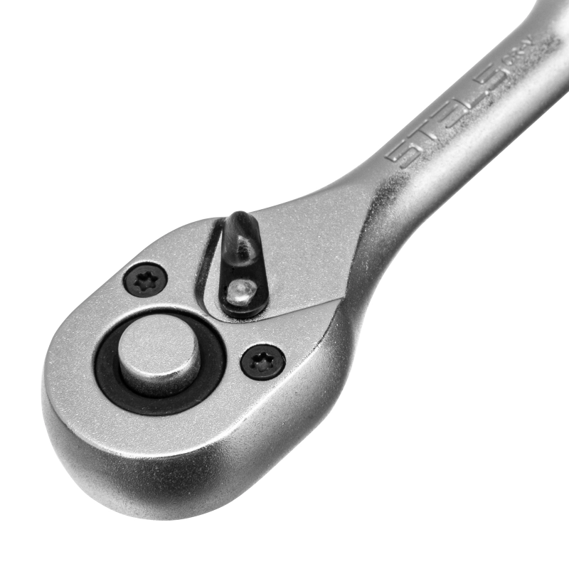 Ключ-трещотка 1/4", CrV, 72 зуба, с быстрым сбросом, матовый хром Stels (14041)