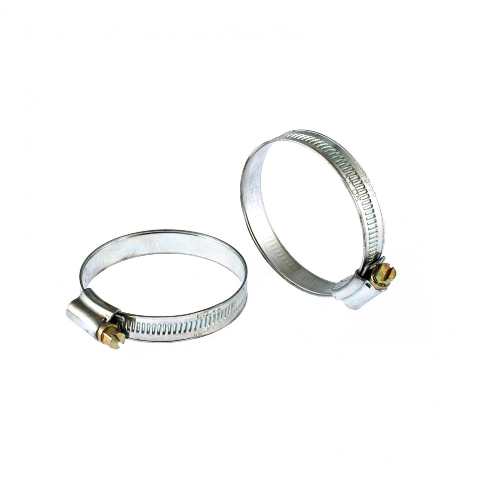 Хомуты металлические, червячные 44-64 мм, ширина 12 мм, английский тип, W1, 2 шт Сибртех (47670)