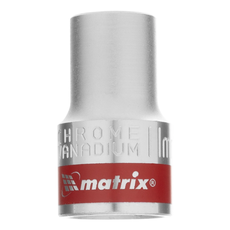 Головка торцевая, 11 мм, двенадцатигранная, CrV, под квадрат 1/2, хромированная Matrix (13682)