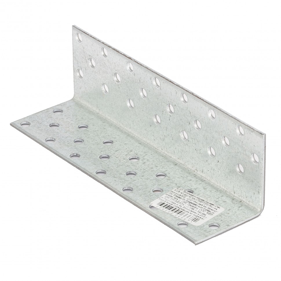 Крепежный уголок равносторонний  2 мм,   KUR 40 x 40 x 140 мм Сибртех (46587)