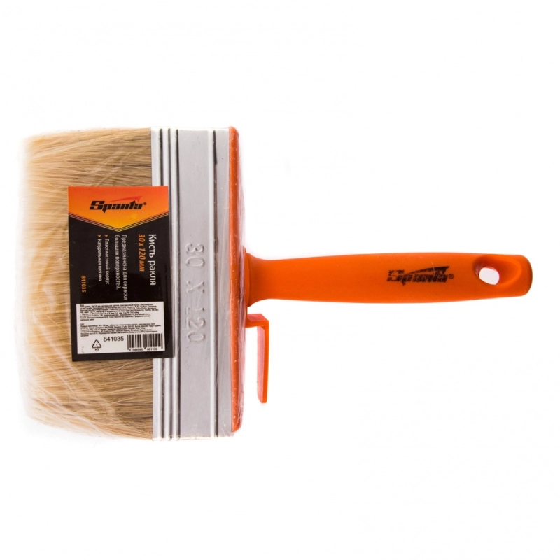 Кисть-ракля, 30 х 120 мм, натуральная щетина, пластмассовый корпус, пластмассовая ручка Sparta (841035)
