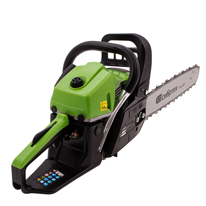 Пила цепная бензиновая БП-5850, 58 см3, шина 50 см, шаг 0.325, паз 1,5 мм, 76 звеньев Сибртех (95210)