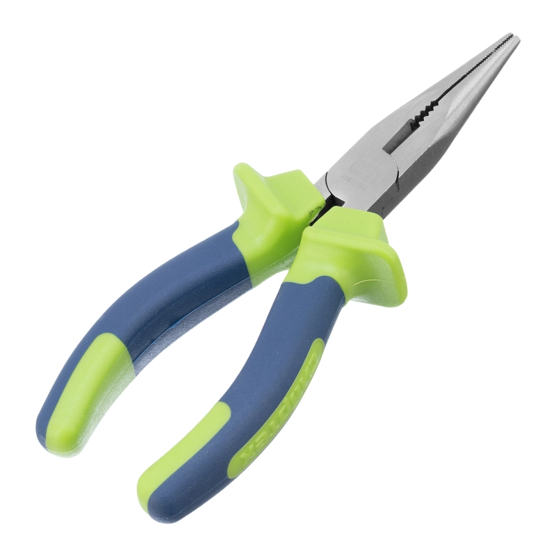 Длинногубцы прямые, 160 мм, двухкомпонентные рукоятки Сибртех (17104)