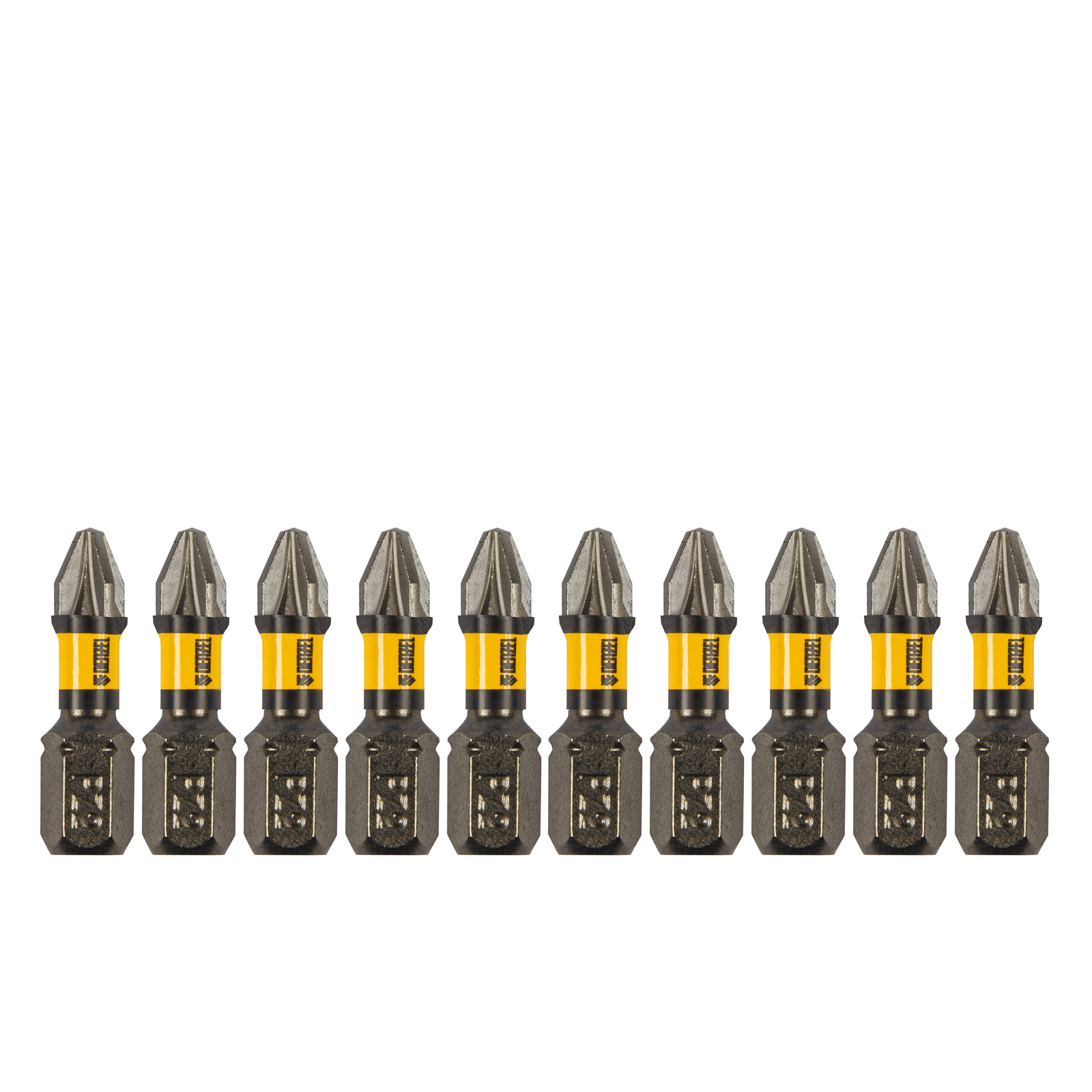 Бита IMPACT, PZ2x25 мм, лазерная обработка шлица, сталь S2, 10 шт., Е 6,3 Denzel (11687)