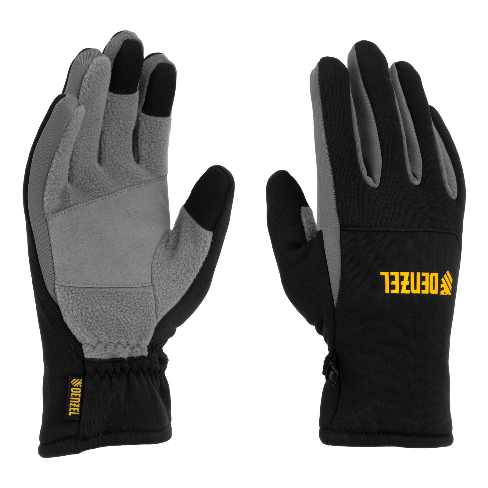 Перчатки универсальные, искусственный мех, работа с сенсорным экраном, размер 10 Denzel (68088)