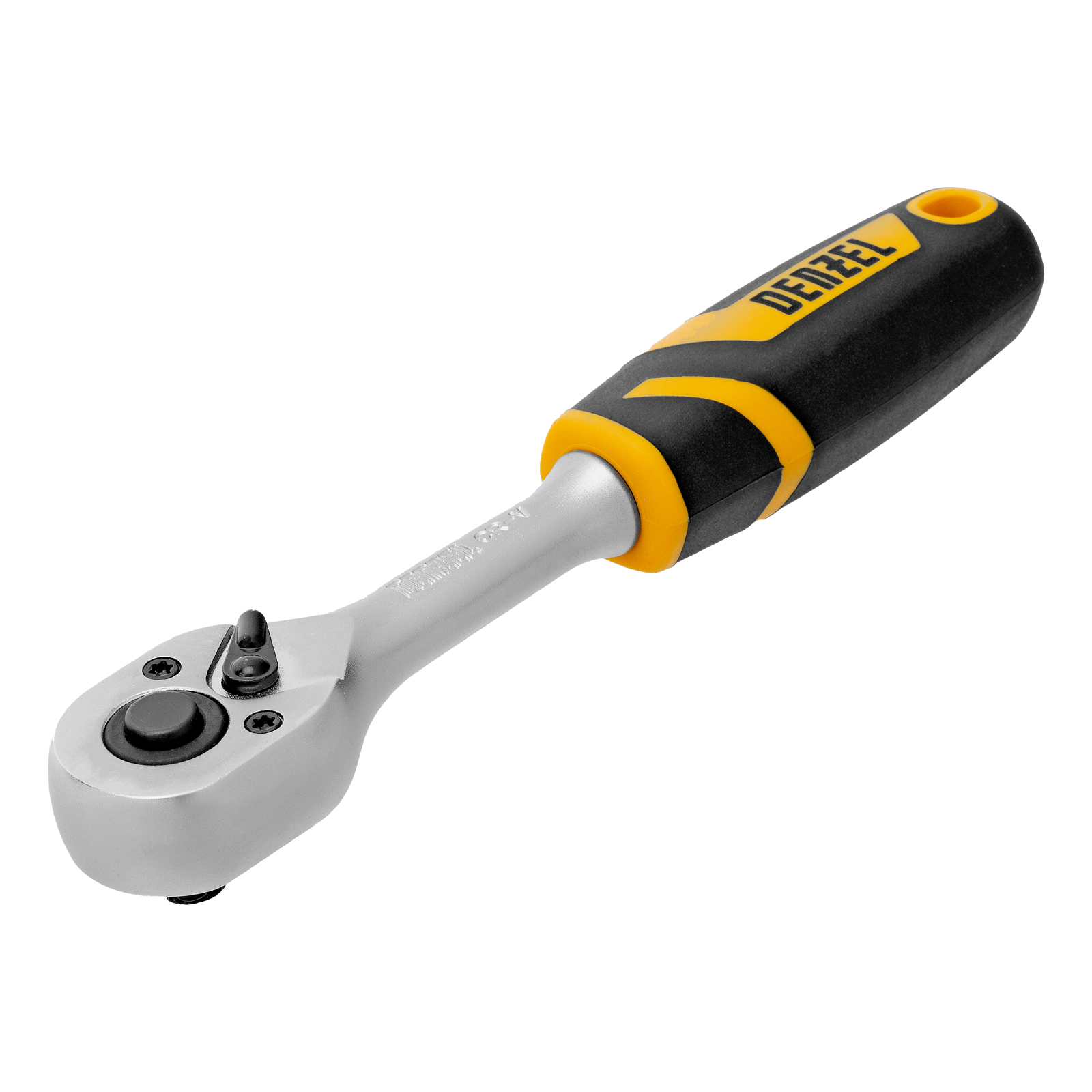 Ключ-трещотка 1/4", 90 зубьев, с быстрым сбросом, CrV Denzel (14031)