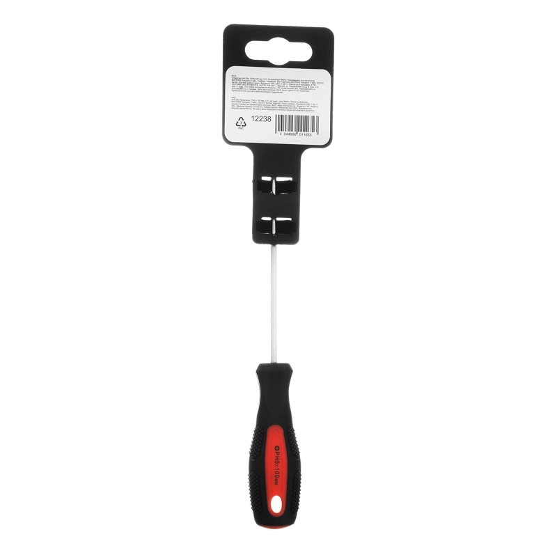 Отвертка Anti-Slip, PH0 х 100 мм, CrV, двухкомпонентная рукоятка Matrix (12238)
