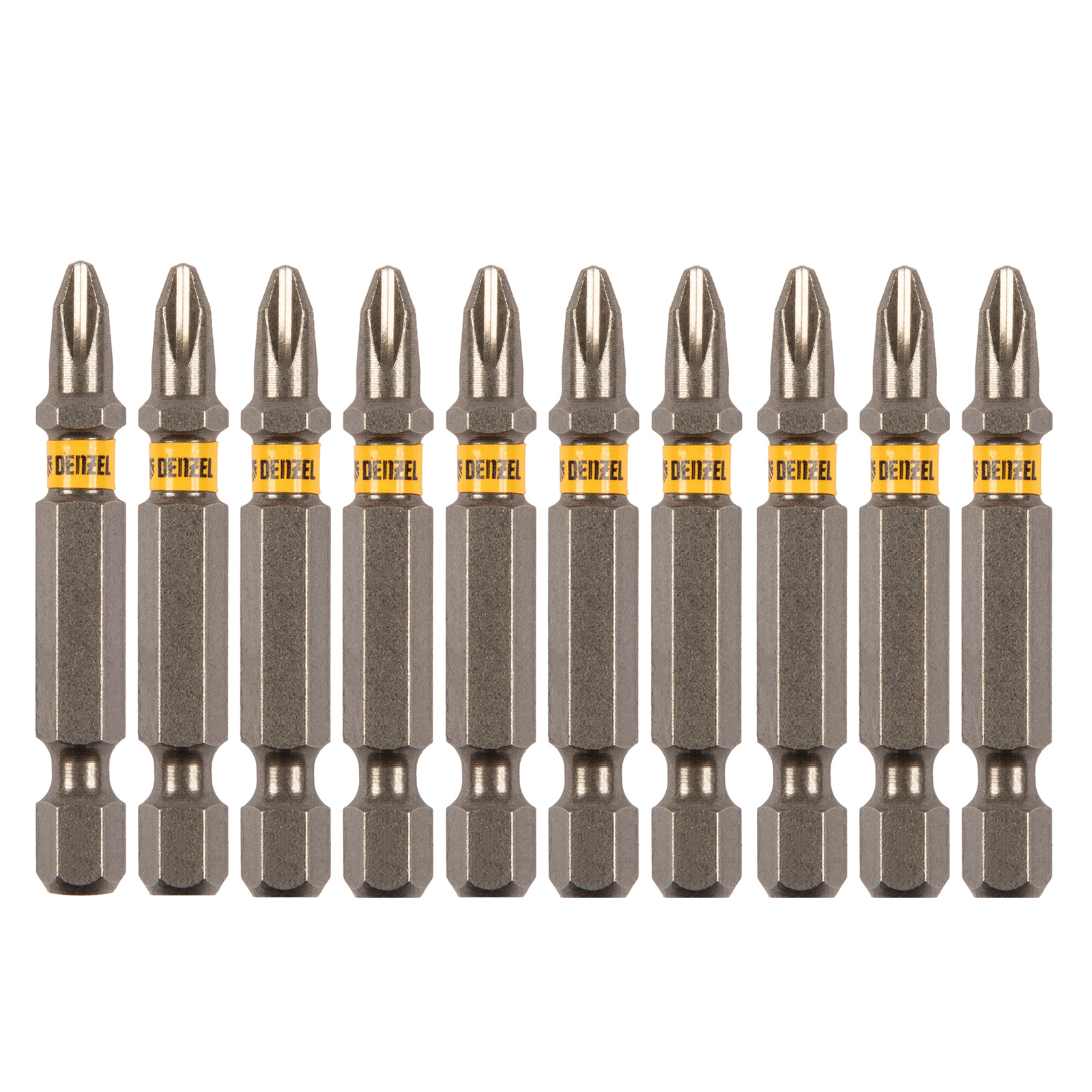Бита PH2х50, сталь S2, шестигранный профиль, 10 шт. Е 6,3 Denzel (11649)