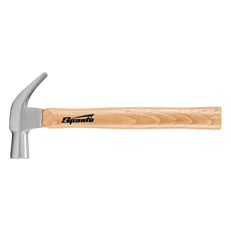 Молоток-гвоздодер, 560 г, боек 29 мм, деревянная рукоятка Sparta (104215)