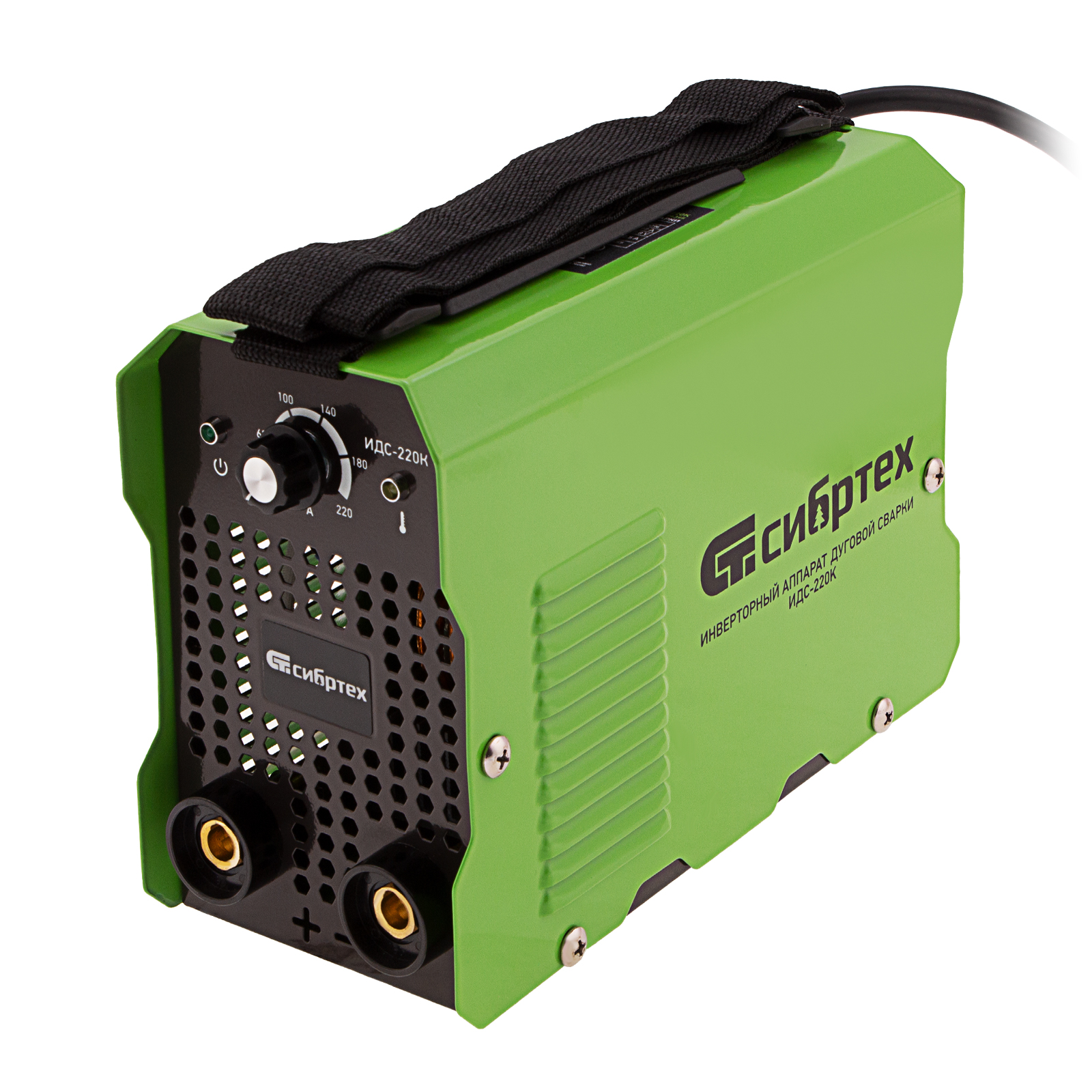 Инверторный аппарат дуговой сварки ИДС-220K, 220 А, ПВ 80%, диаметр электрода 1,6-5 мм Сибртех (94395)