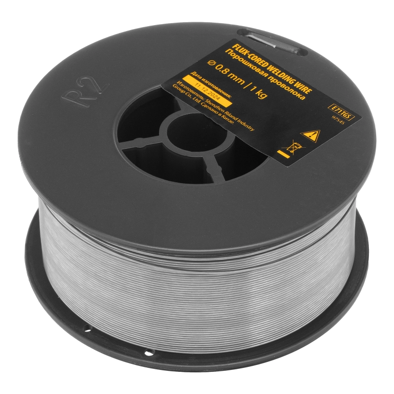 Порошковая проволока Е71TGS, диам. 0,8 мм, 1 кг, диам. катушки D100 Denzel (97545)