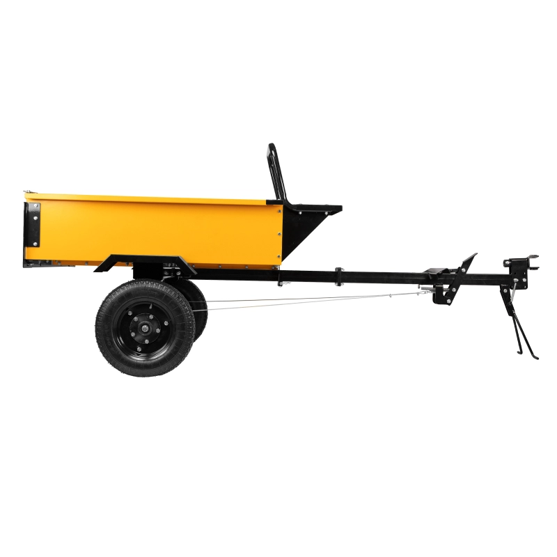 Прицеп для мотоблока TT-500, оцинк., груз. 500 кг, рег. сцепка, колеса 4.00-10, в упаковке Denzel (59950)