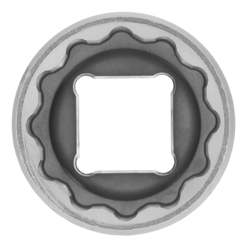 Головка торцевая, 22 мм, двенадцатигранная, CrV, под квадрат 1/2, хромированная Matrix (13692)