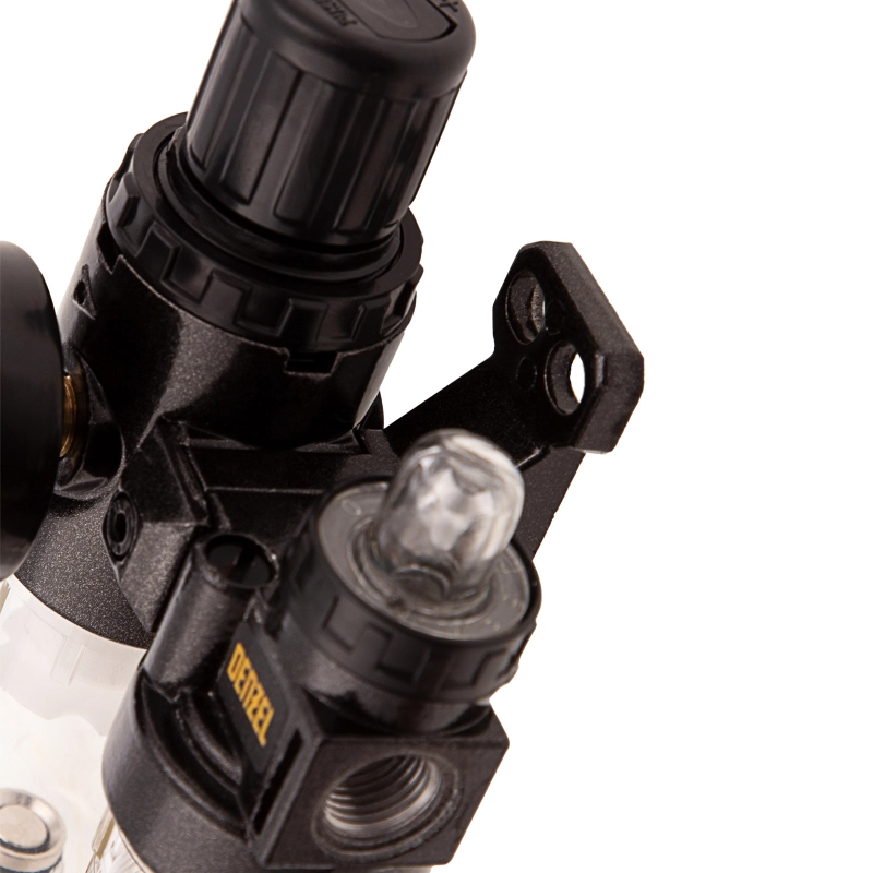 Блок подготовки воздуха регулятор-фильтр-лубрикатор FLR1500, 10 бар, 1500 л/мин, 1/4" Denzel (57469)