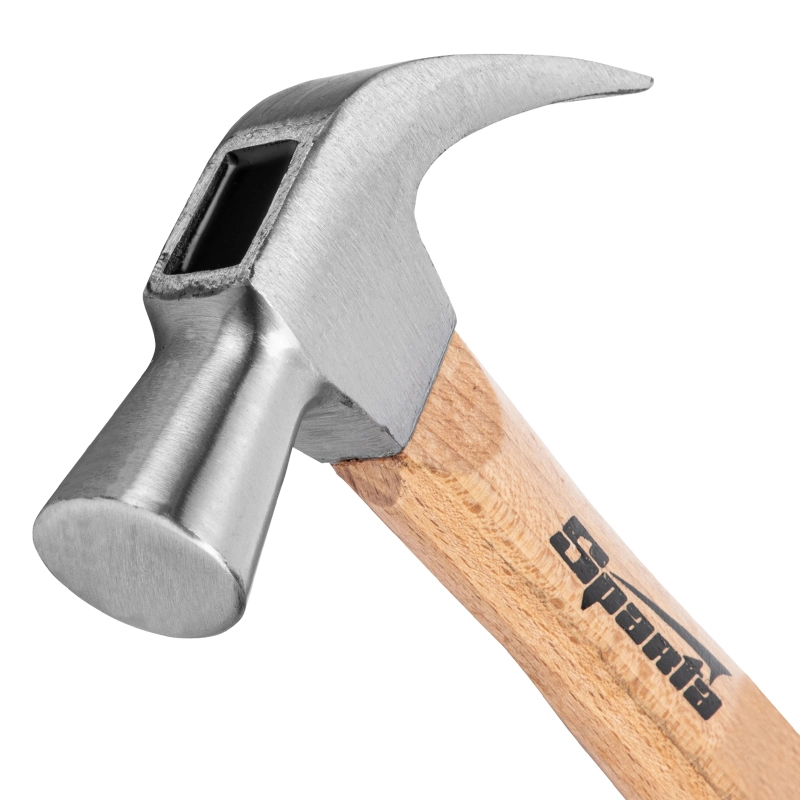 Молоток-гвоздодер, 650 г, боек 32 мм, деревянная рукоятка Sparta (104235)