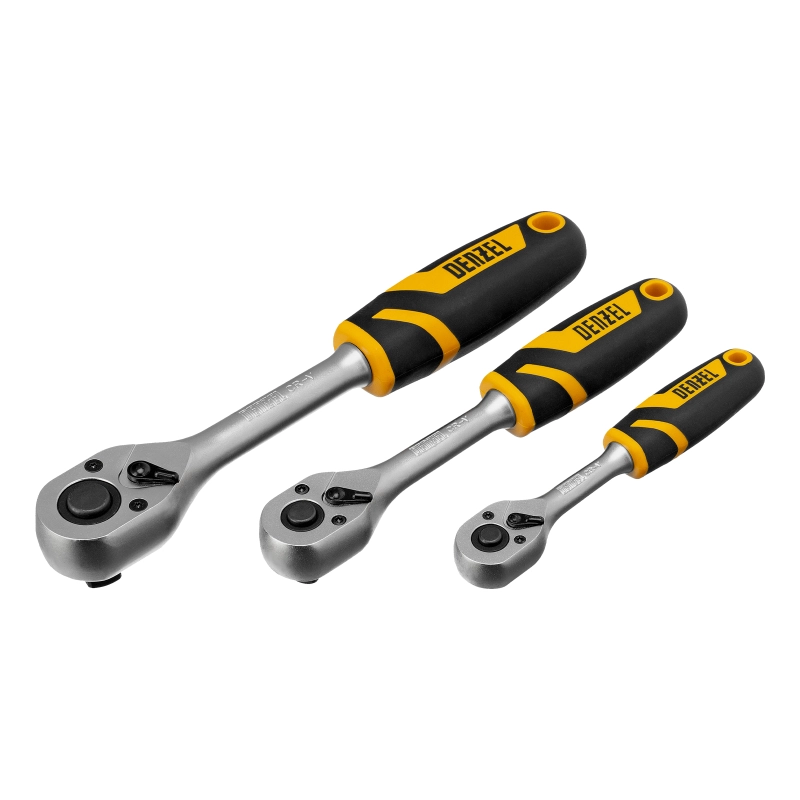 Набор инструментов, 1/2", 1/4", 3/8", CrV, S2, пластиковый кейс, 216 предметов Denzel (15807)