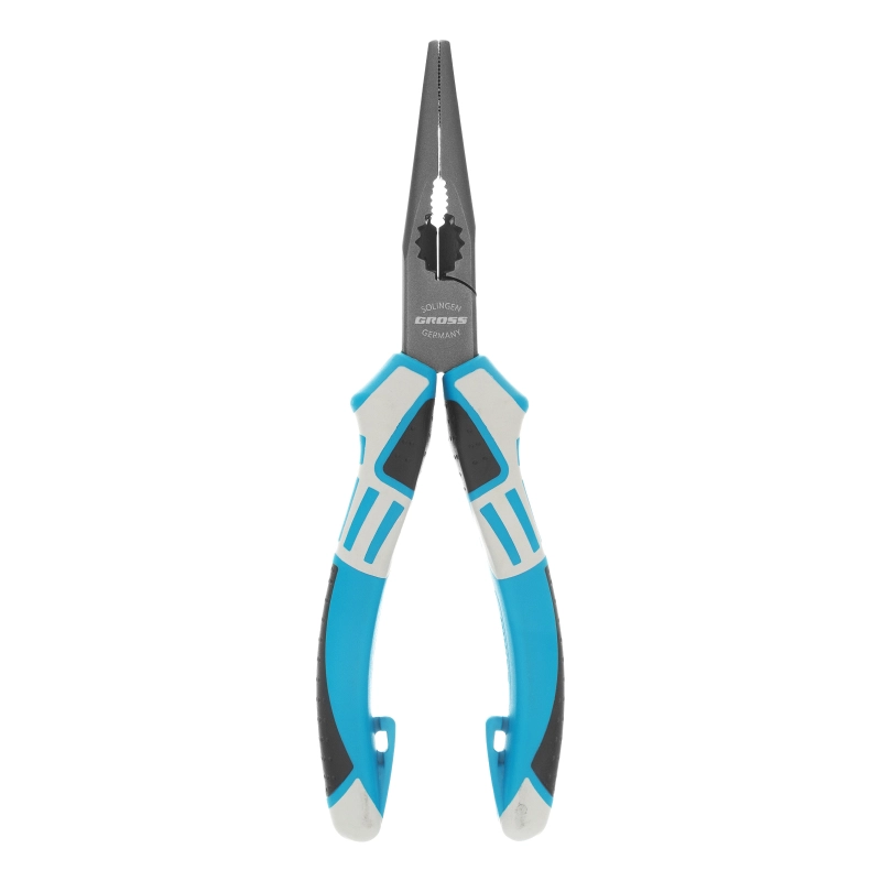 Длинногубцы прямые 170 мм, трехкомпонентные рукоятки Gross (17170)