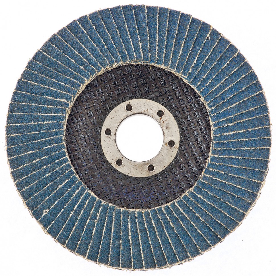 Круг лепестковый торцевой КЛТ-1, ZK10X W (цирконий) зернистость 16Н(Р 80) 125 х 22.2 мм, "БАЗ" (74022)