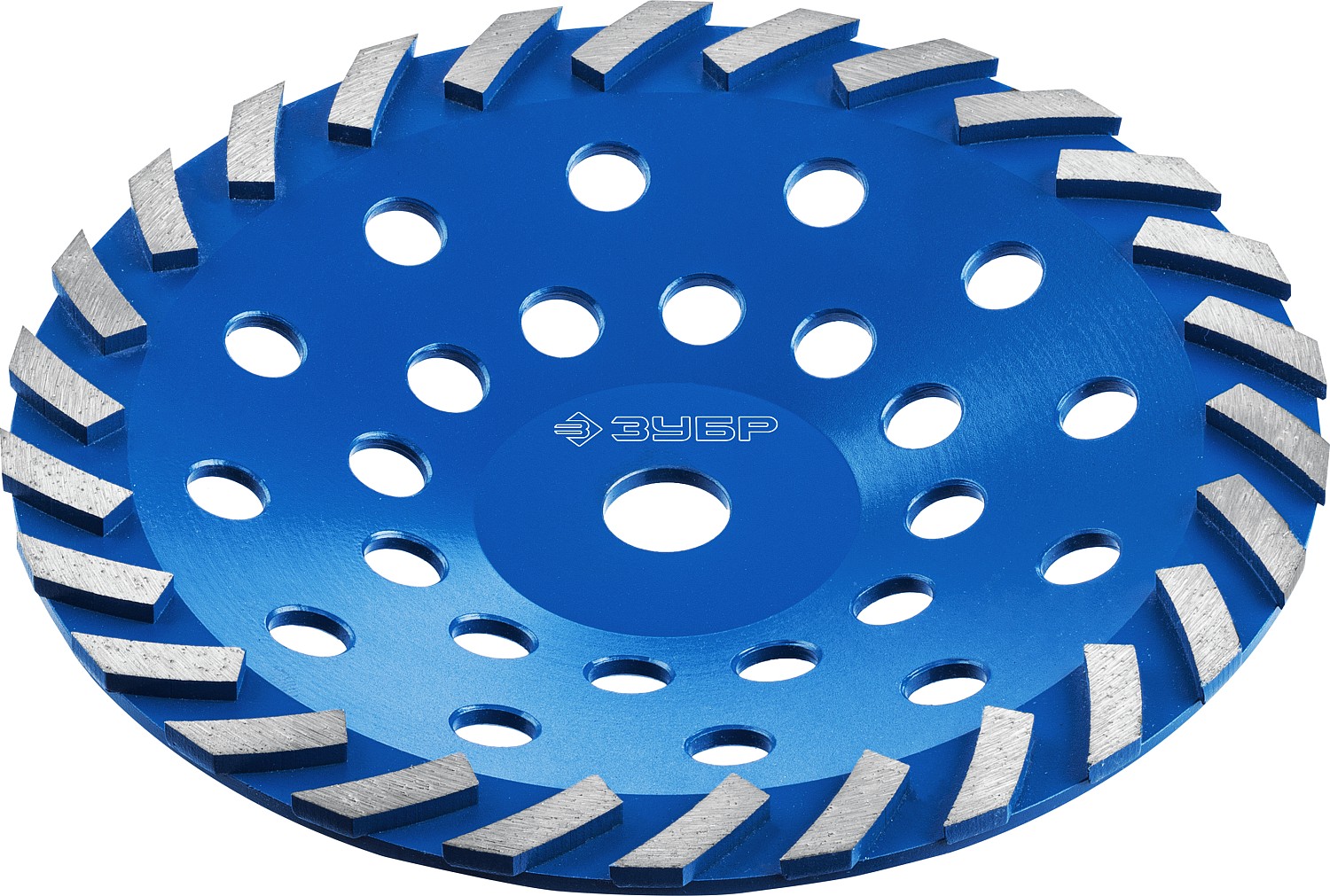 ЗУБР Турбо, d 230 мм, сегментная алмазная шлифовальная чашка, Профессионал (33370-230)