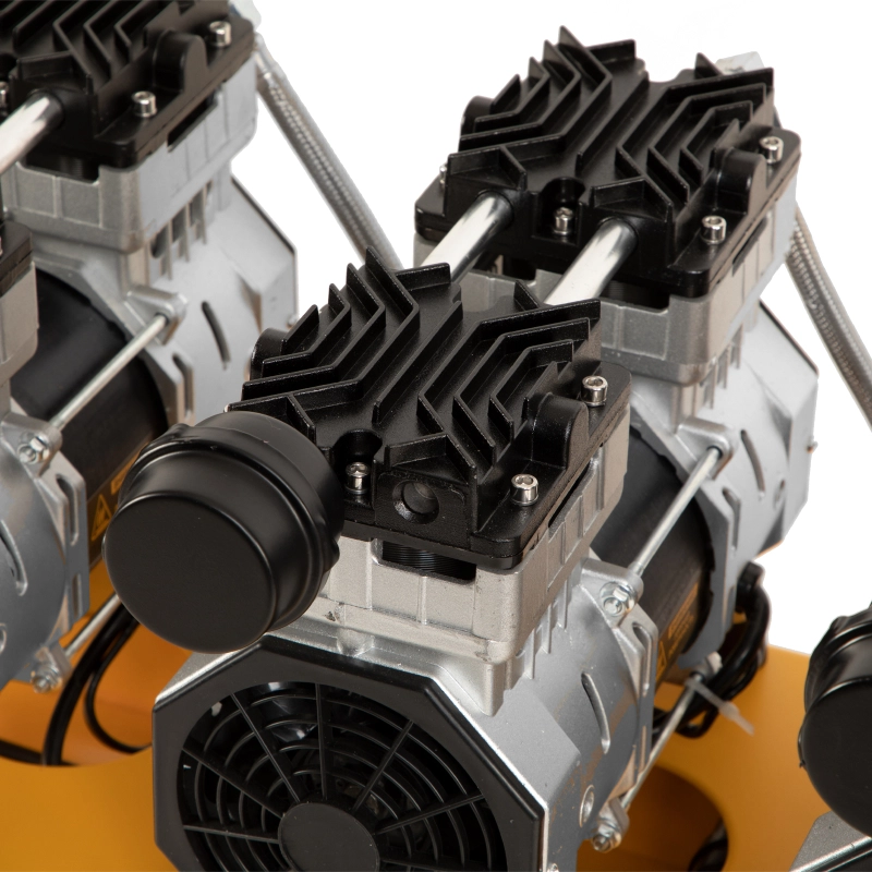 Компрессор безмасляный, малошумный  DLS 2250/100, 2250 Вт, 3x750, 100 л, 410 л/мин блок управления/ Denzel (58029)