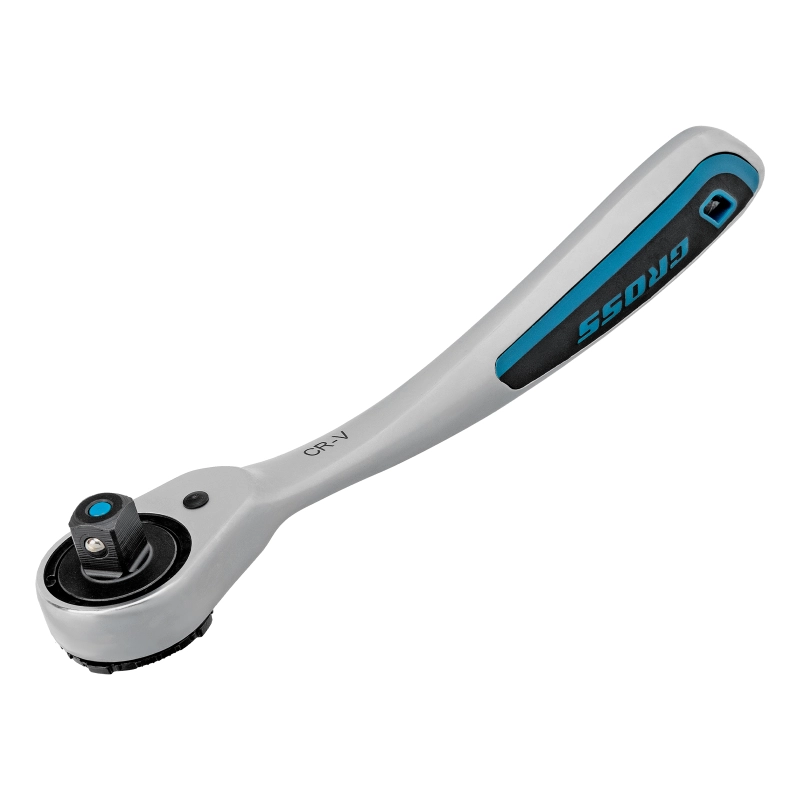 Набор торцевых головок, трещотка 120 зубьев, 1/2", CrV, 36 предметов Gross (14144)