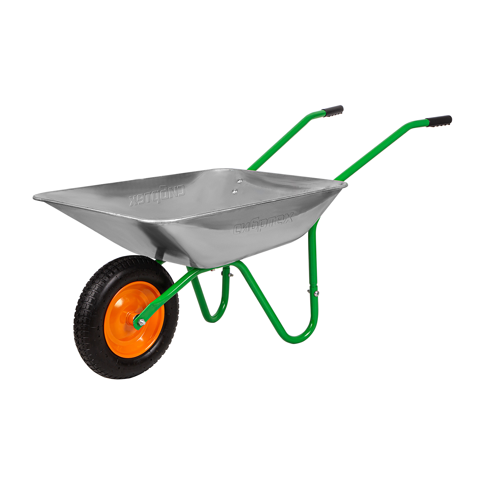 Тачка садовая, грузоподъемность 90 кг, объем 65 л Сибртех (689144)