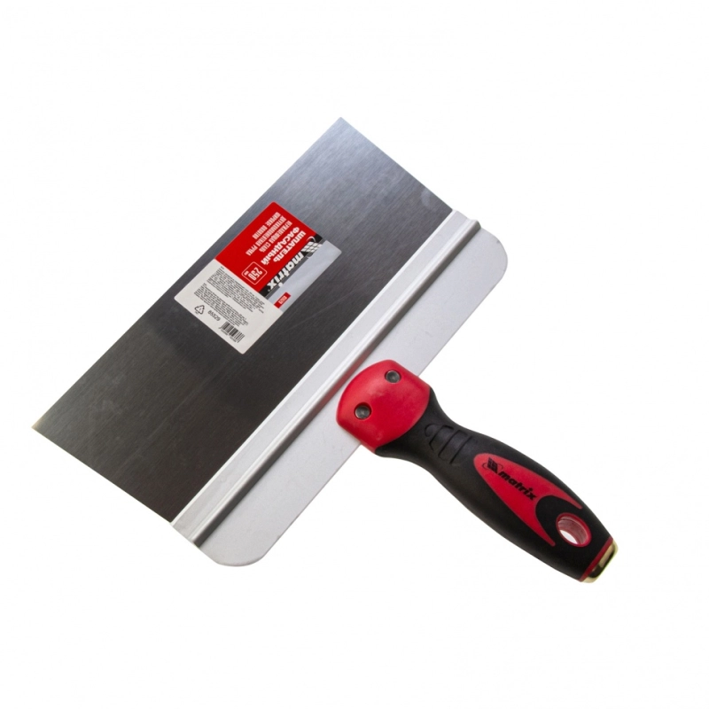 Шпатель фасадный из нержавеющей стали, 250 мм, двухкомпонентная ручка, широкое полотно Matrix (85529)