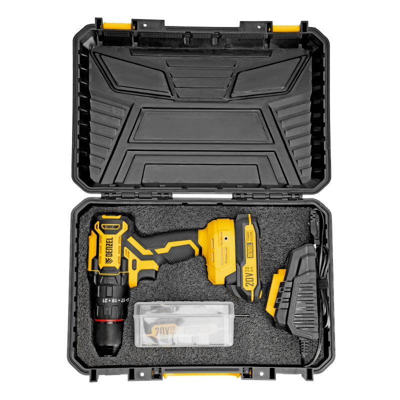 Дрель-шуруповерт аккумуляторная ударная бесщет. CIDH-BL-20, Li-Ion, 20 В// Denzel (26137)