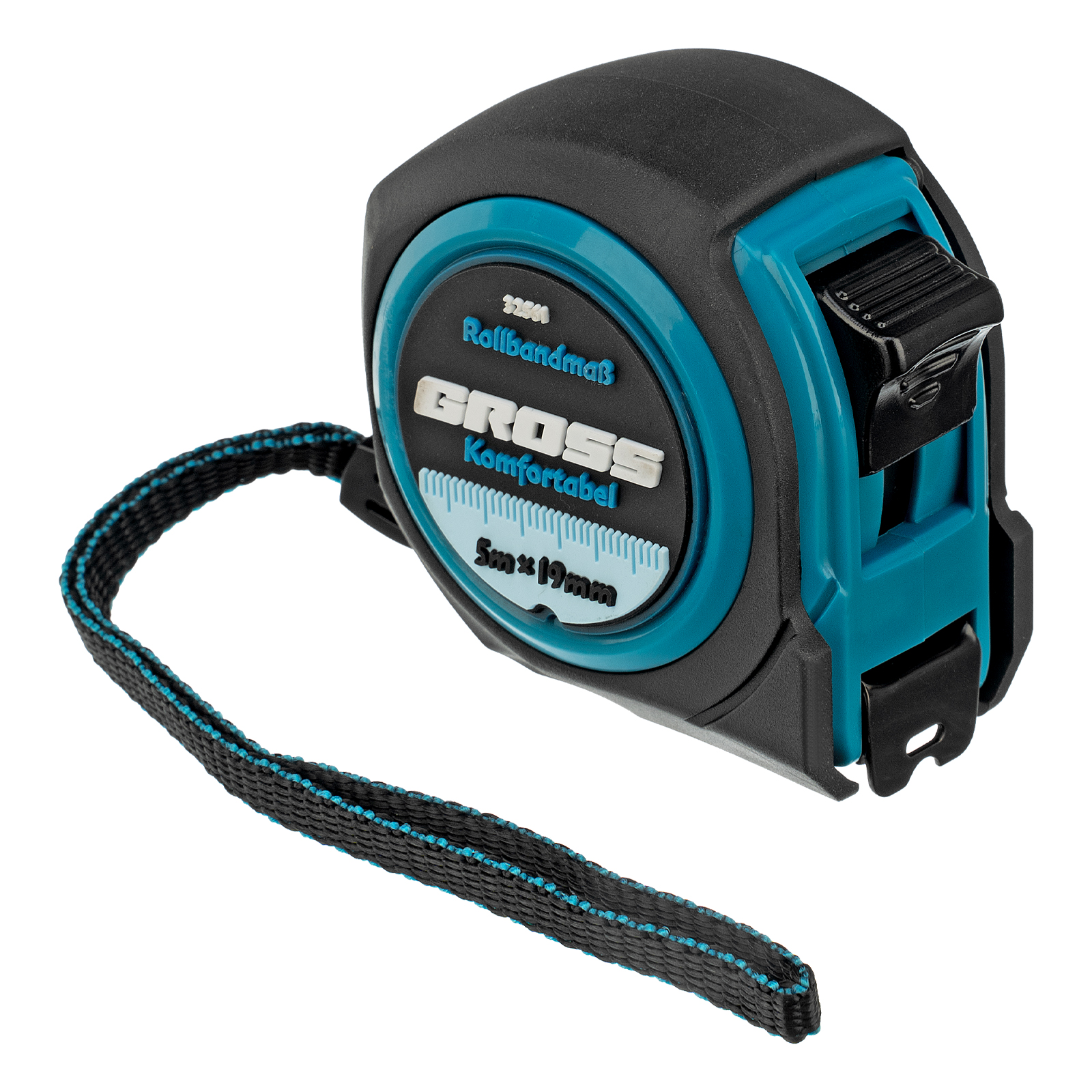 Рулетка Komfortabel 5 м х 19 мм,обрезиненный корпус Gross (32561)