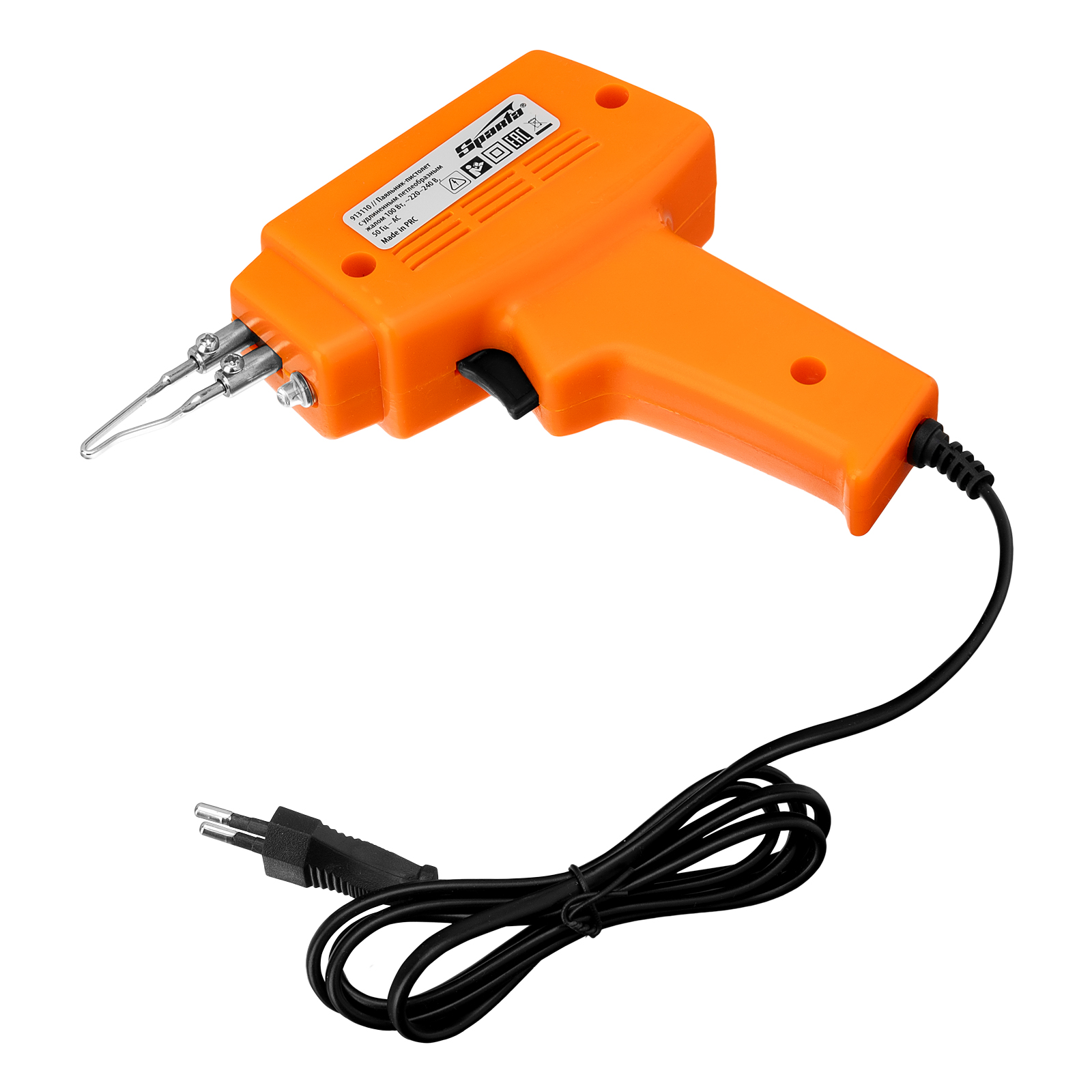 Паяльник импульсный с петлеобразным жалом, 100 Вт, 220 В Sparta (913110)