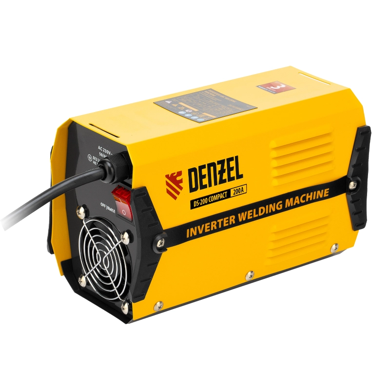 Аппарат инверторный дуговой сварки DS-200 Compact, 200 А, ПВ 70%, диаметр электрода 1.6-5 мм Denzel (94373)
