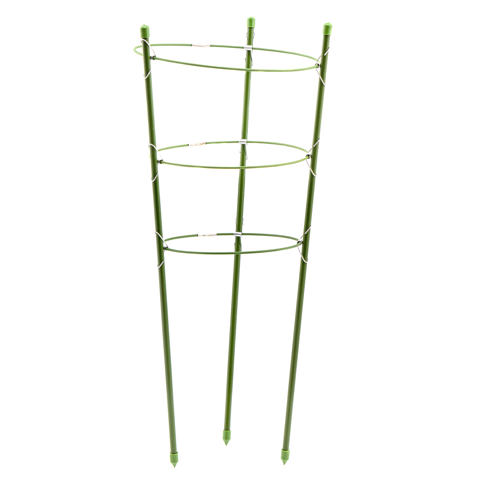 Поддержка для растений круглая H 45 см, металл в пластике, 3 кольца Palisad (644005)