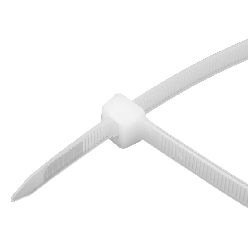 Хомуты, 400 х 8 мм, пластиковые, белые, 50 шт Сибртех (45582)