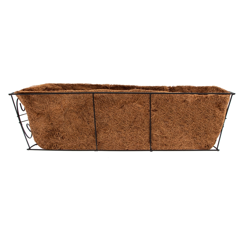 Пристенное кашпо с декором, 74 х 20 см, с кокосовой корзиной Palisad (69014)